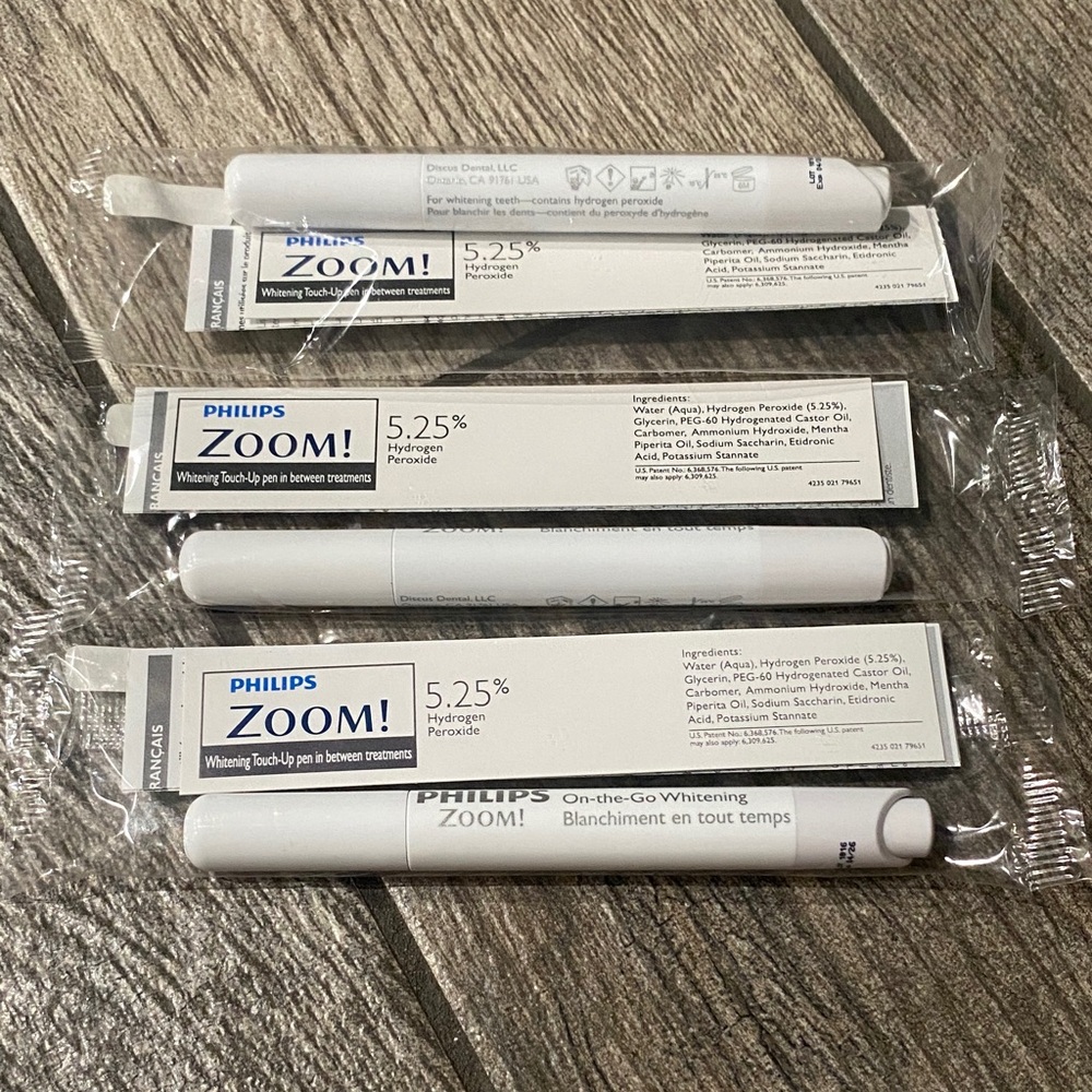 3 SEALED Philips Zoom ZOOM! Teeth Whitening Touch-Up Pen 5.25% Hydrogen Peroxide